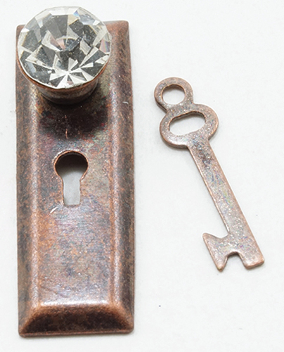 Crystal Classic Knob with Key, Oil Rub Bronze, 2Pk